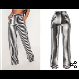 Striped Wide Leg Pants